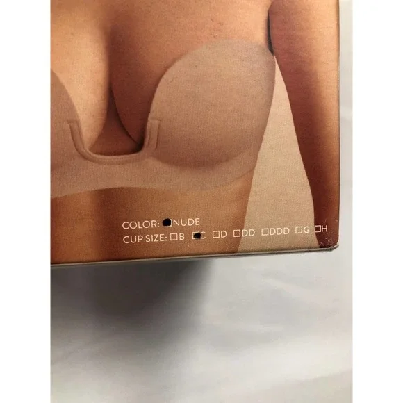 Nordstrom Lingerie Voluptuous U Plunge Strapless Bra Adhesive Nude C NWT - Picture 3 of 6